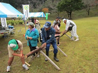 森リンピック(丸太切り(重さ当て)競争)